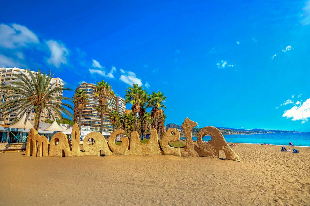 Playa de la Malagueta in Malaga Spain