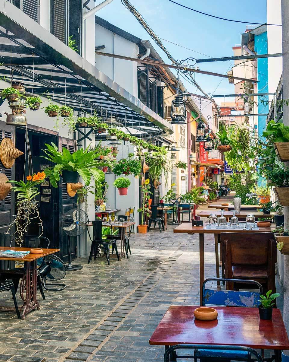 Pub Street and downtown Siem Reap Cambodia