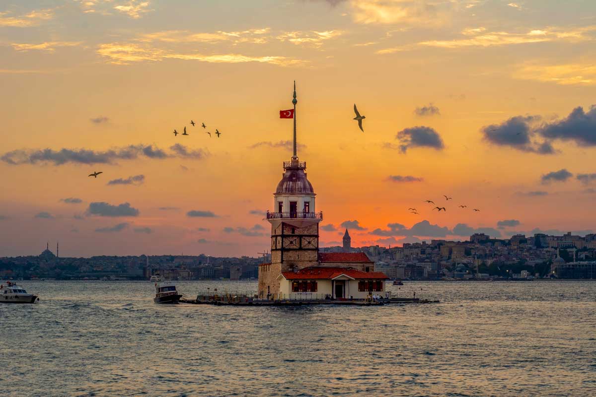 The Maidens Tower in Istanbul Turkey