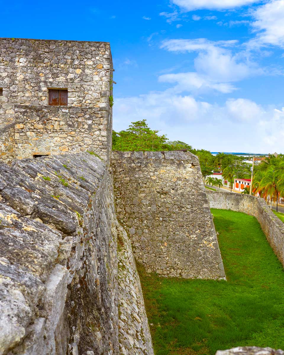 The San Felipe Fortress seen in Bacalar Mexico