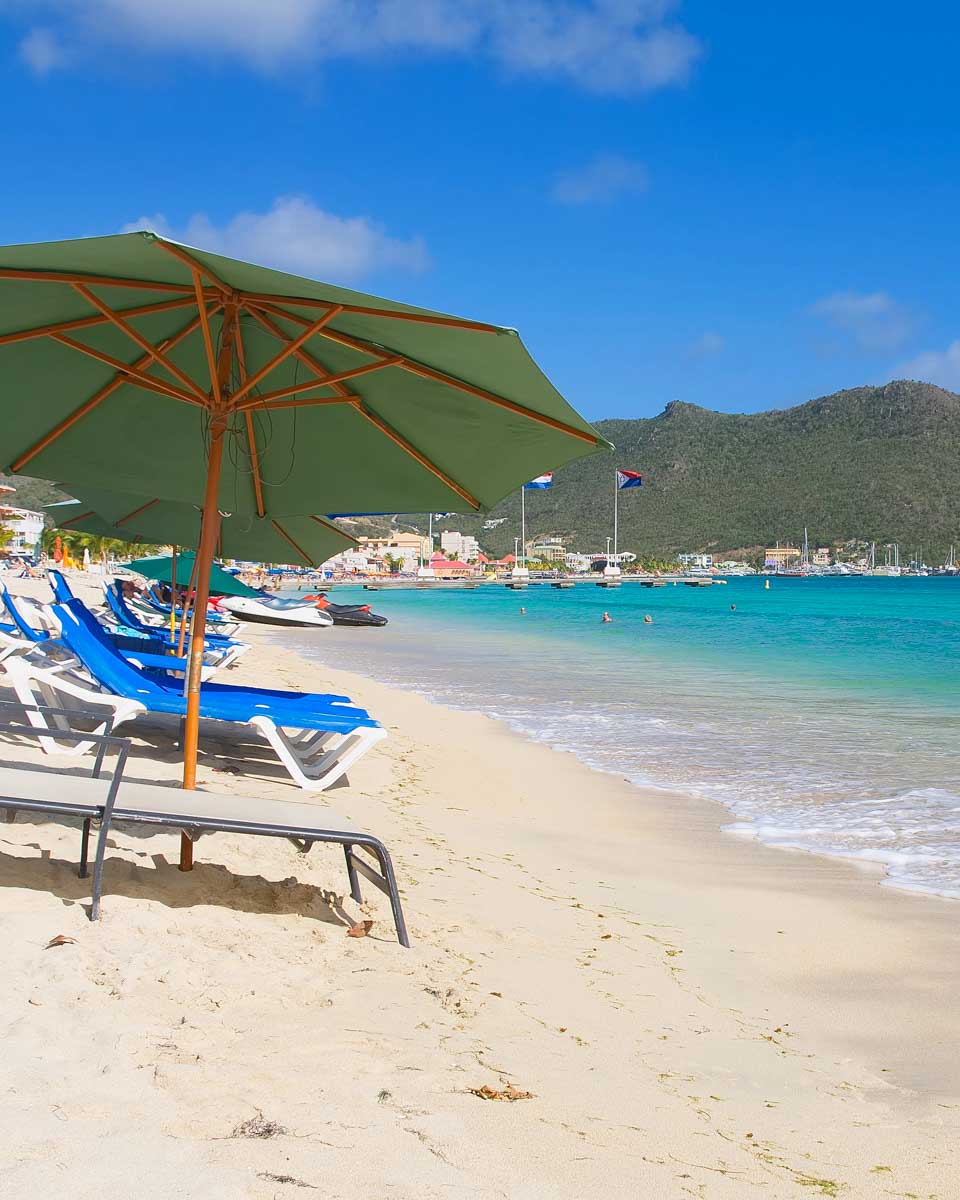 The beach at Simpson Bay Saint Martin