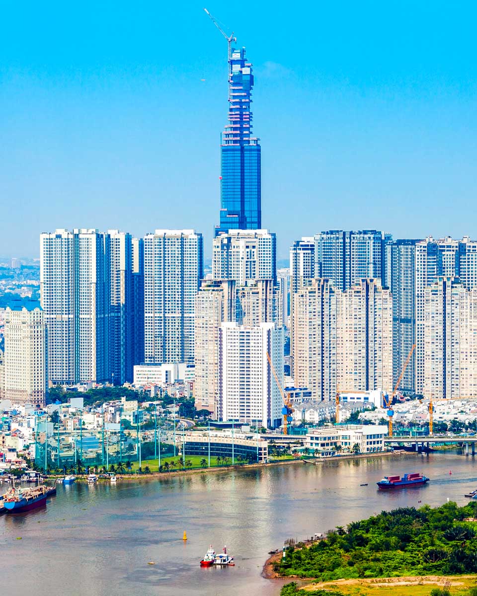 The view of the city from the Saigon Skydeck in Ho Chi Minh Vietnam 1