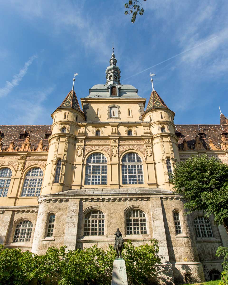 Vajdahunyad Castle in Budapest Hungary seen on a tour
