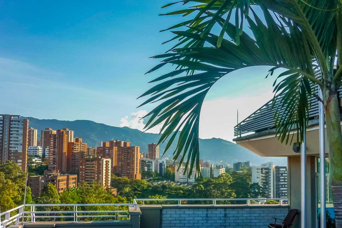 View of Medellin Colombia from El Poblado