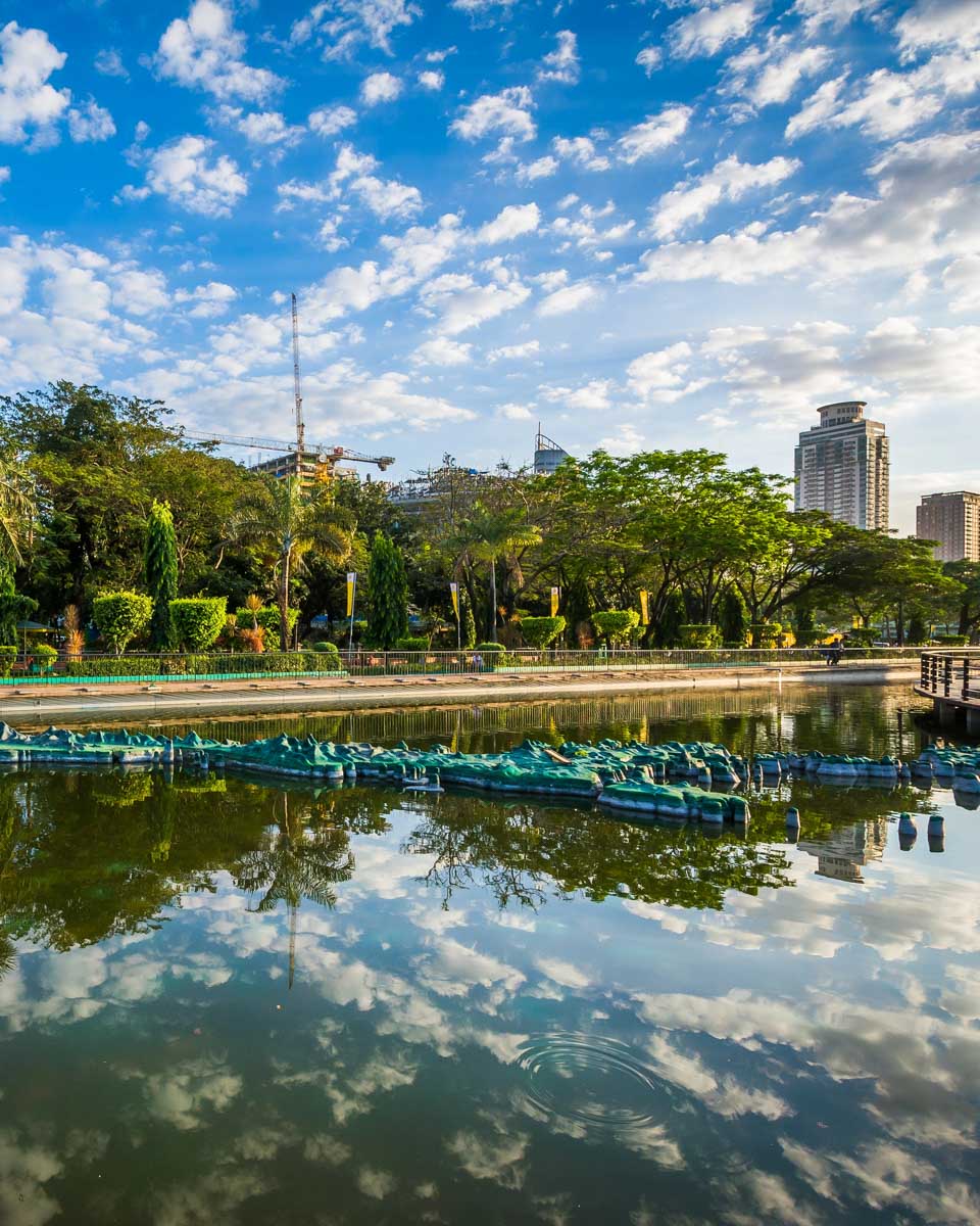 A pond at Rizal Park in Manila, Philippines