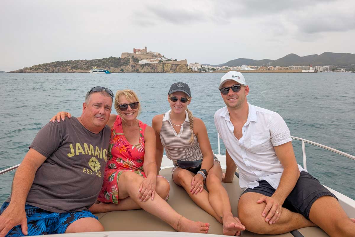 Bailey Daniel and family on a boat tour in Ibiza Spain (3)