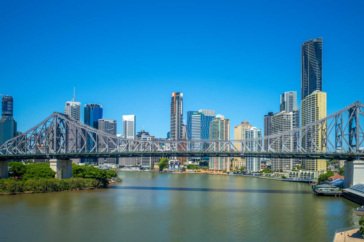 Brisbane city with story bridge