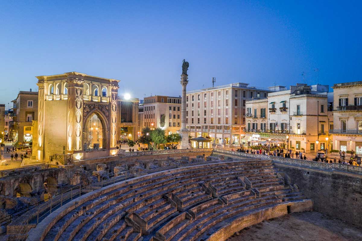 Historic city center of Lecce, Puglia, Italy