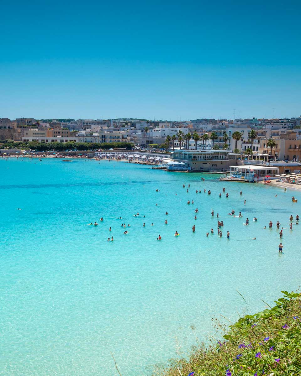 Overlooking a beach in Otranto Puglia Italy