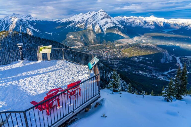 Sulphur Mountain trail in Banff AB Canada