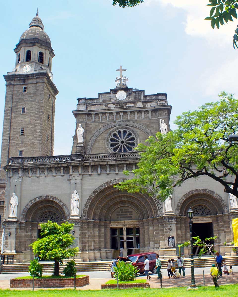 The Manila Cathedral seen on a tour in Manila