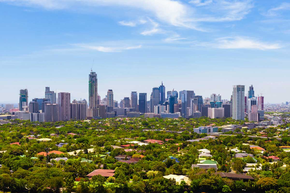 The Manila City skyline in the Philippines