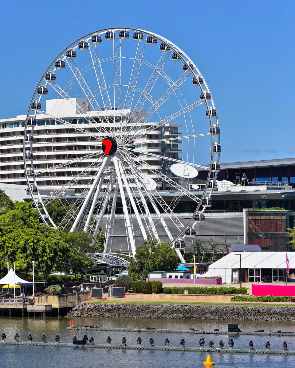 The Wheel of Brisbane seen on a segway tour