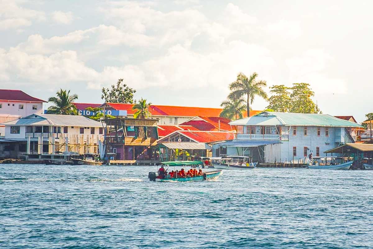 The view of the main island in Bocas del toro, Isla Colon