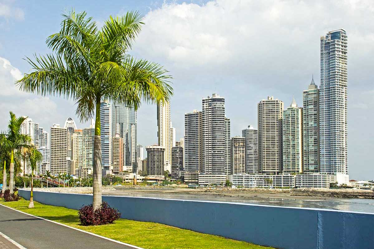 The views from Avenida Balboa in Panama City Panama