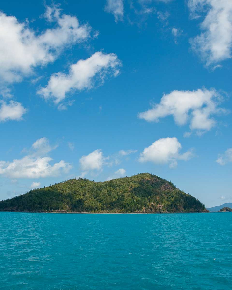 Whitsunday island seen on a jet ski tour from Airlie Australia