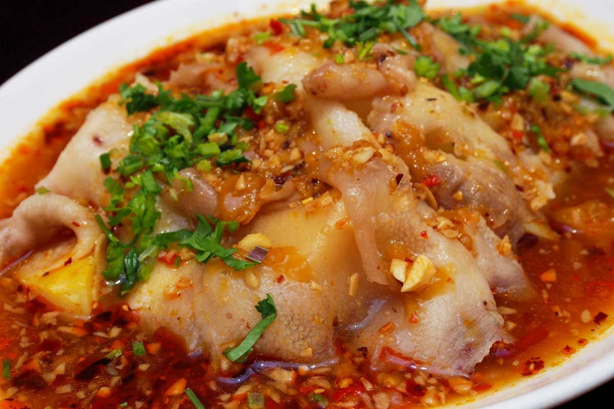 Yunnan food eaten for dinner in Shanghai China