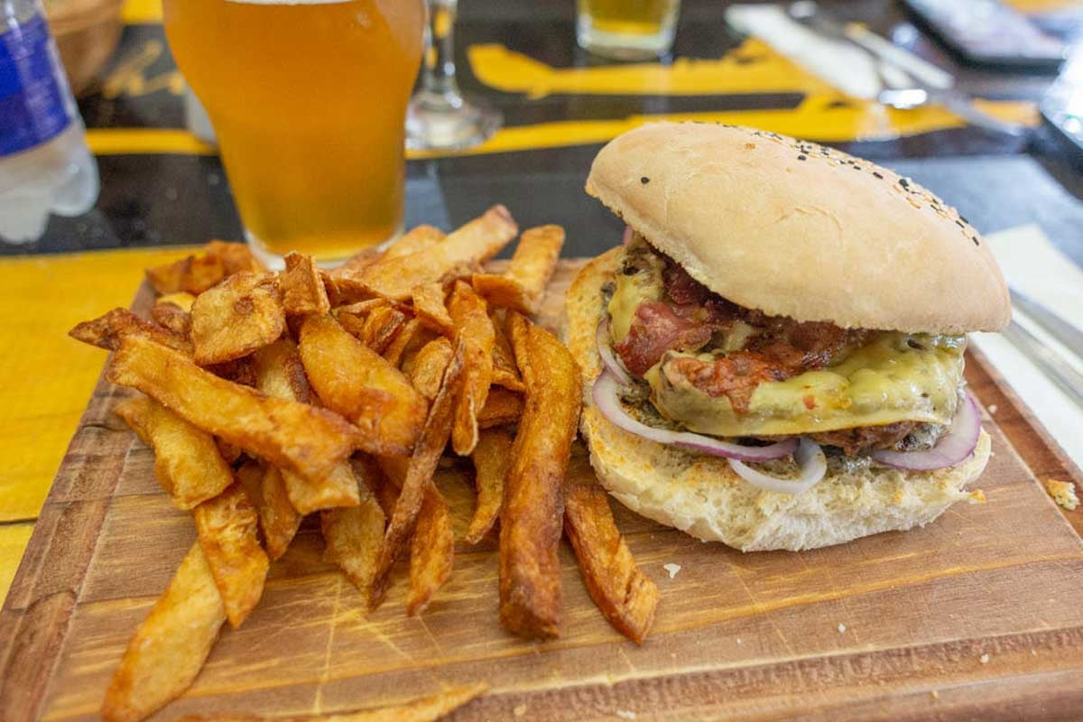 A burger eaten in Rovaniemi, Finland