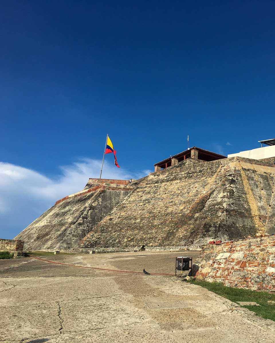 Castillo de San Felipe in Cartagena with a view of Cartagena Colombia (2)