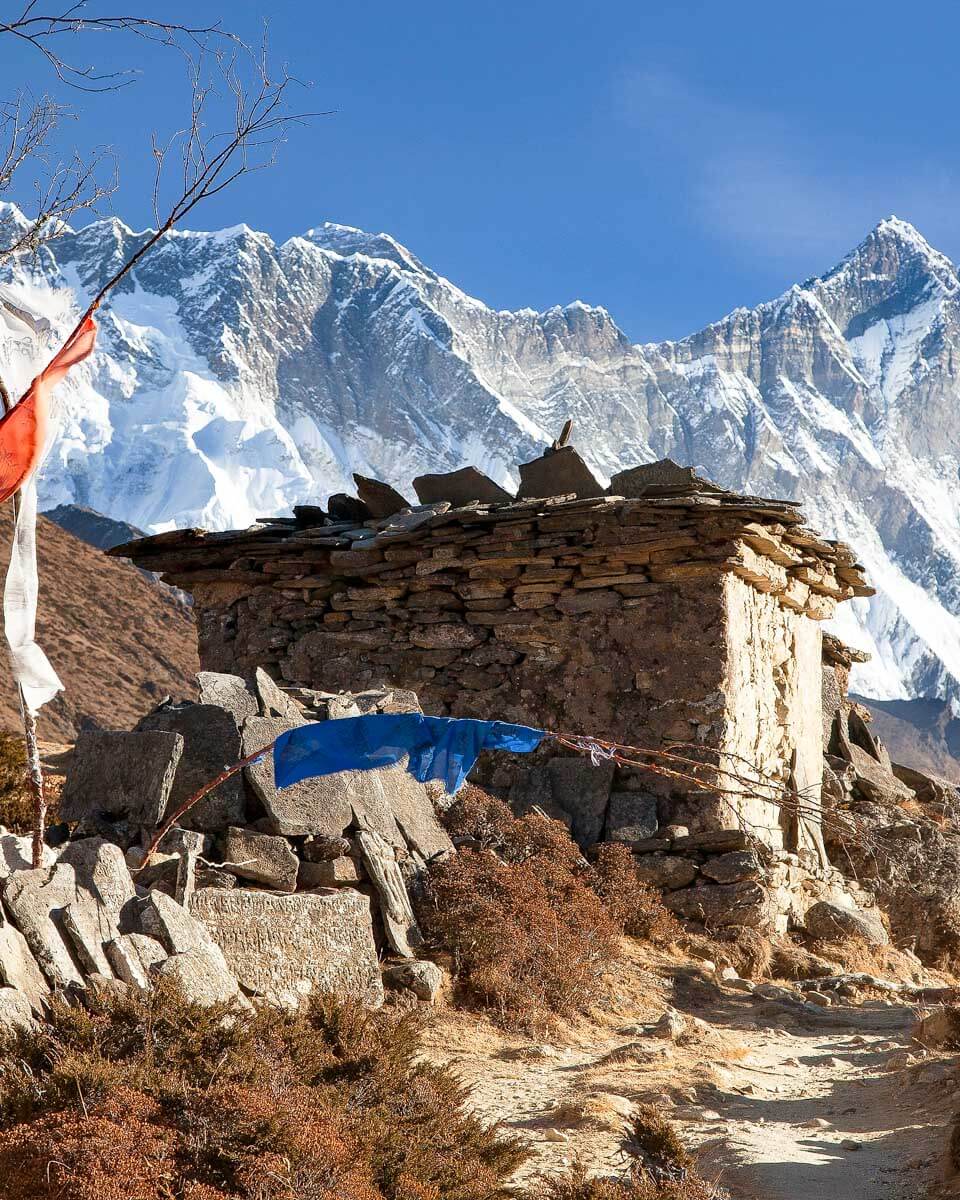 Himalayas seen on a helicopter tour from Kathmandu Nepal