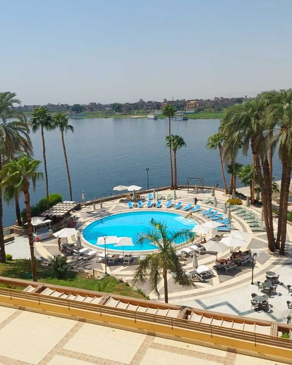 Pool area at Steigenberger Resort Achti in Luxor