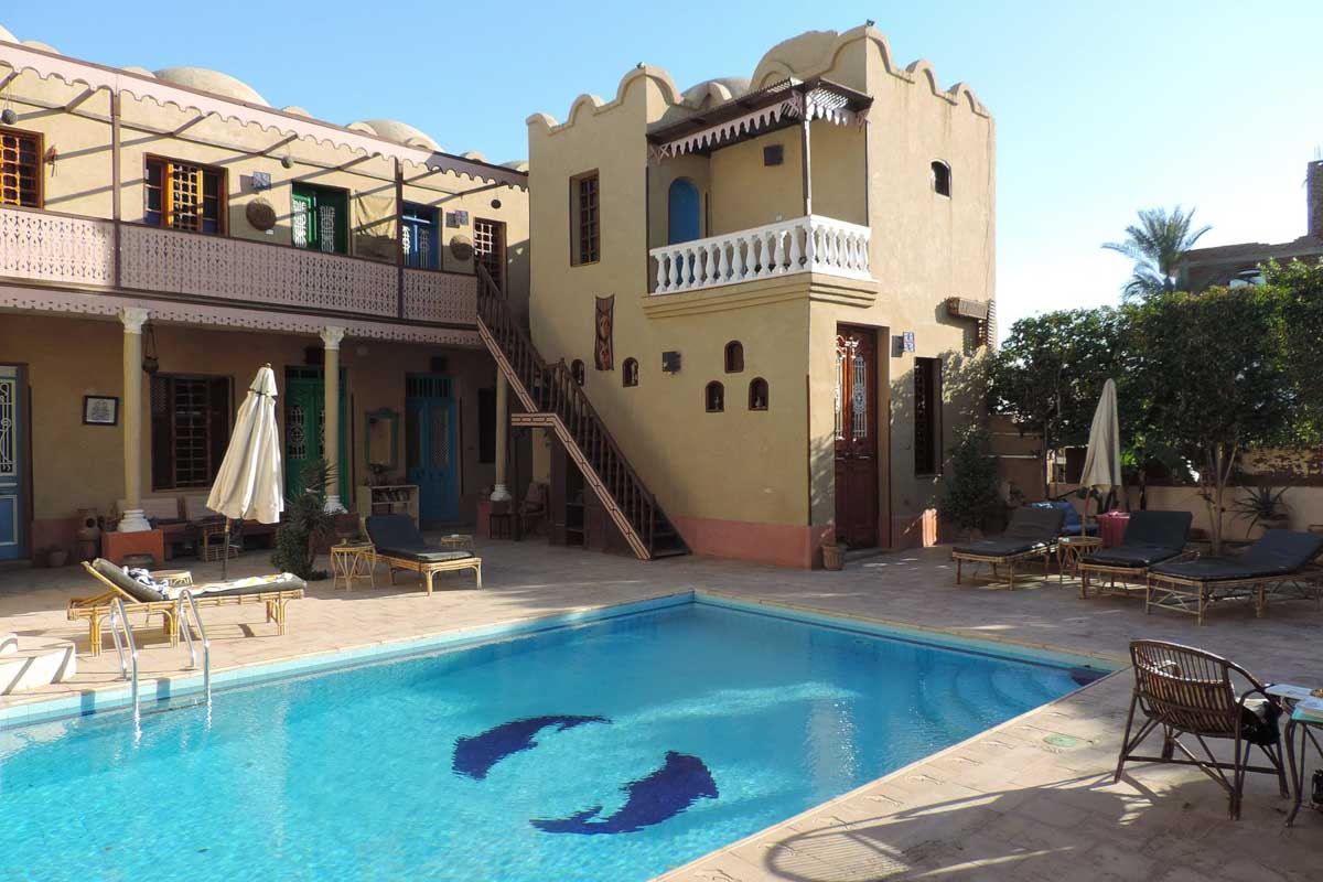 Pool area at Villa Nile House Luxor