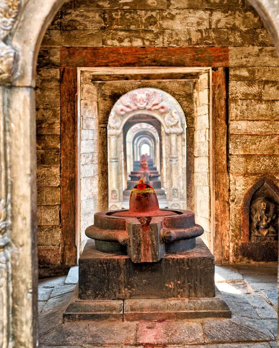 Shiva lingam of Pashupatinath temple in Kathmandu Nepal