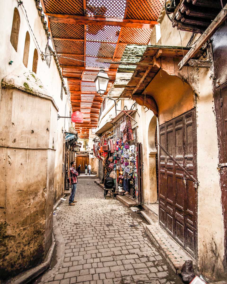 Small street in Fez medina (old town) Morocco (2)