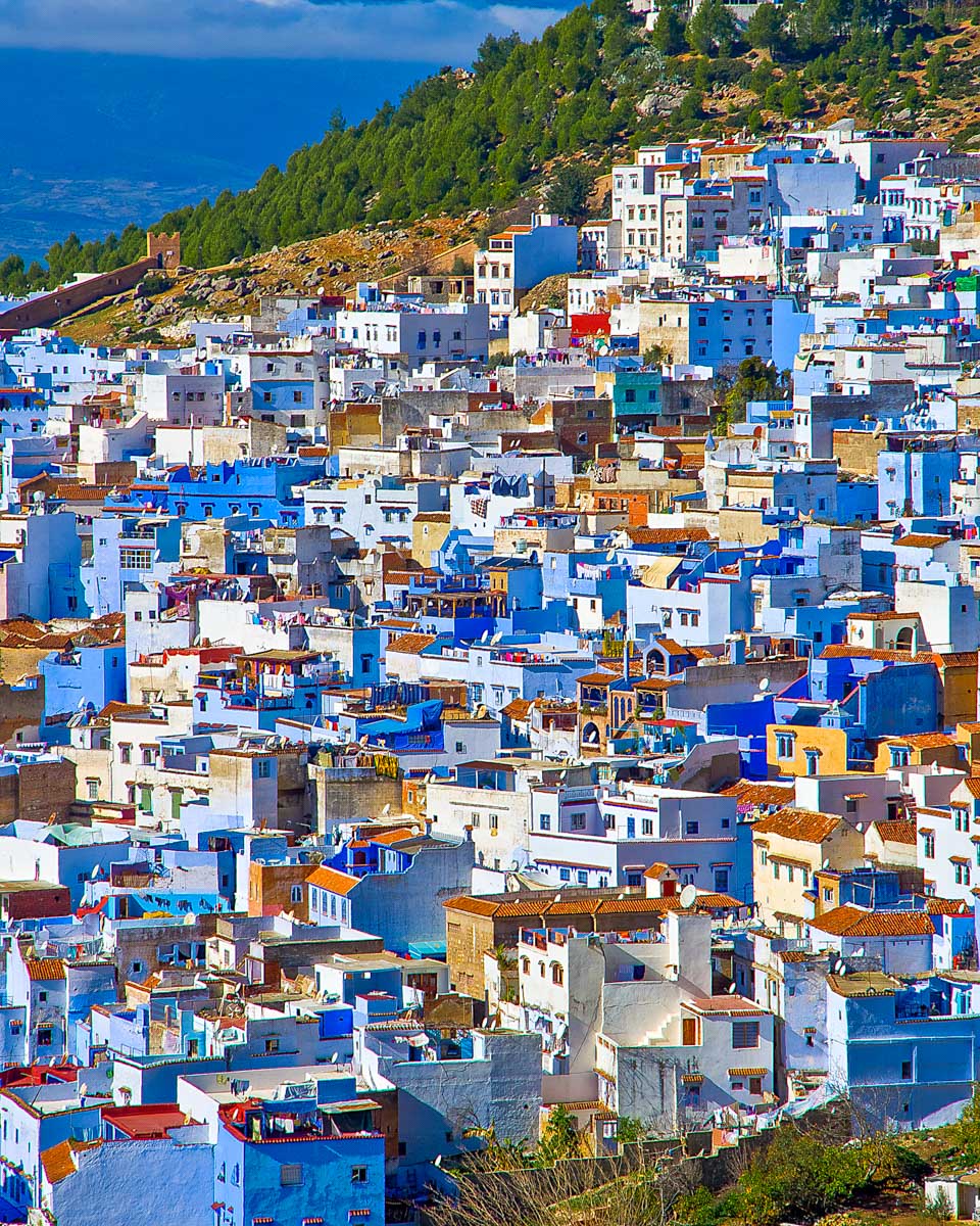 View of chefchaouen during a cooking class in chefchaouen Morocco