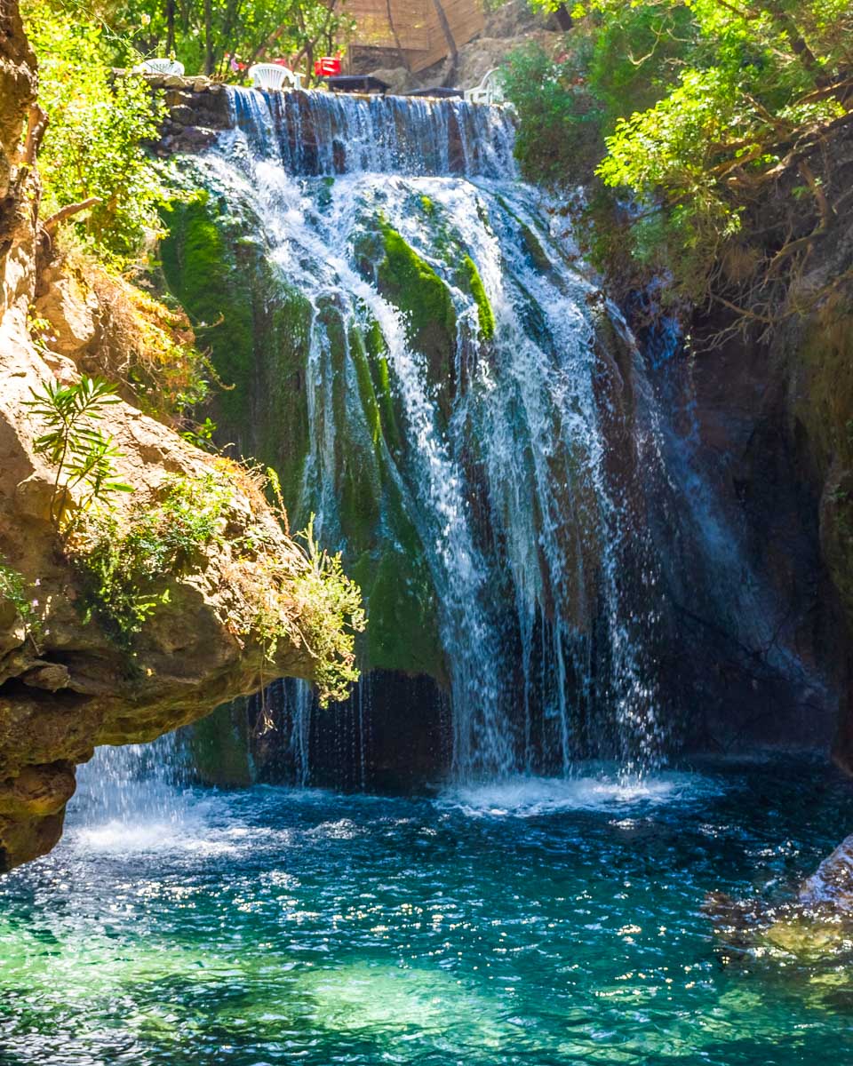 Waterfall of Akchour, Talassemtane National Park on a tour from Chefchaouen Morocco