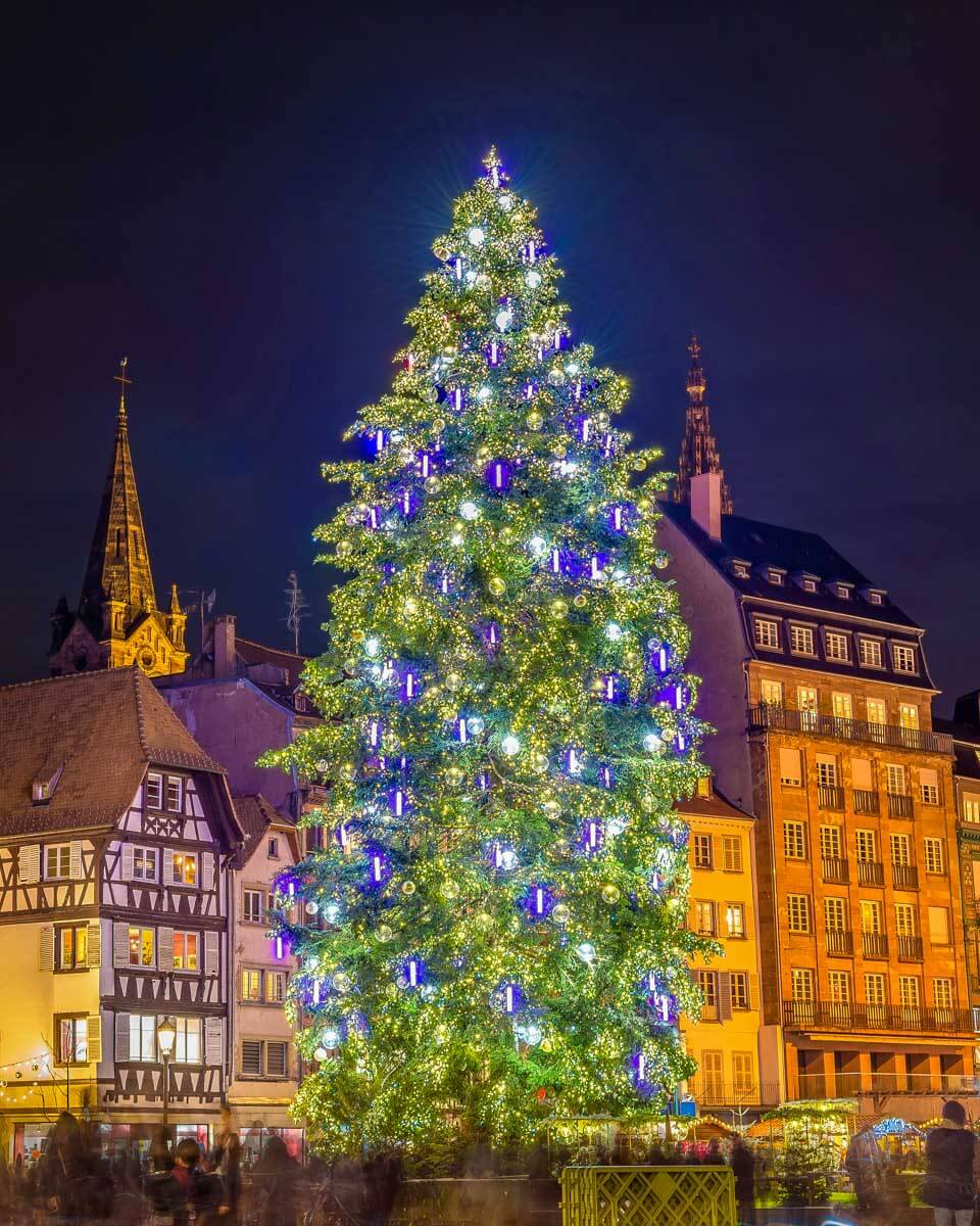 A-christmas-tree-in-the-market-of-Strasbourg-France