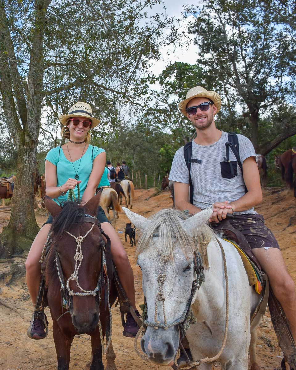 Bailey-and-Daniel-pose-for-a-photo-while-horseback-riding-in-Puerto-Rico