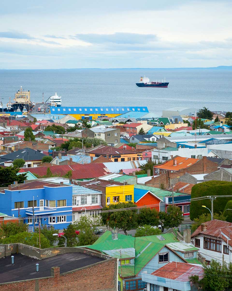 Punta Arenas Chile seen from the Mirador Cerro de la Cruz