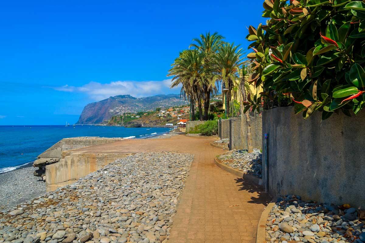 The coastal promenade in São Martinho Madeira Portugal