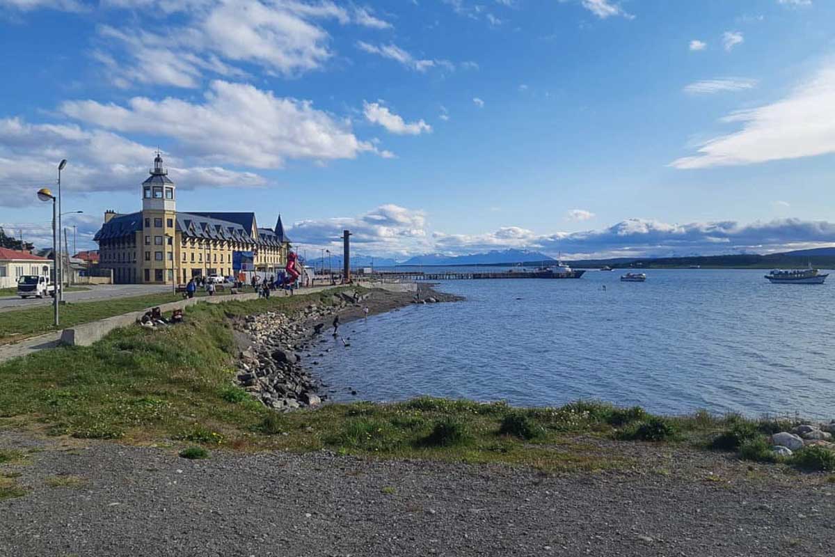 The shore of Puerto Natales, Chile