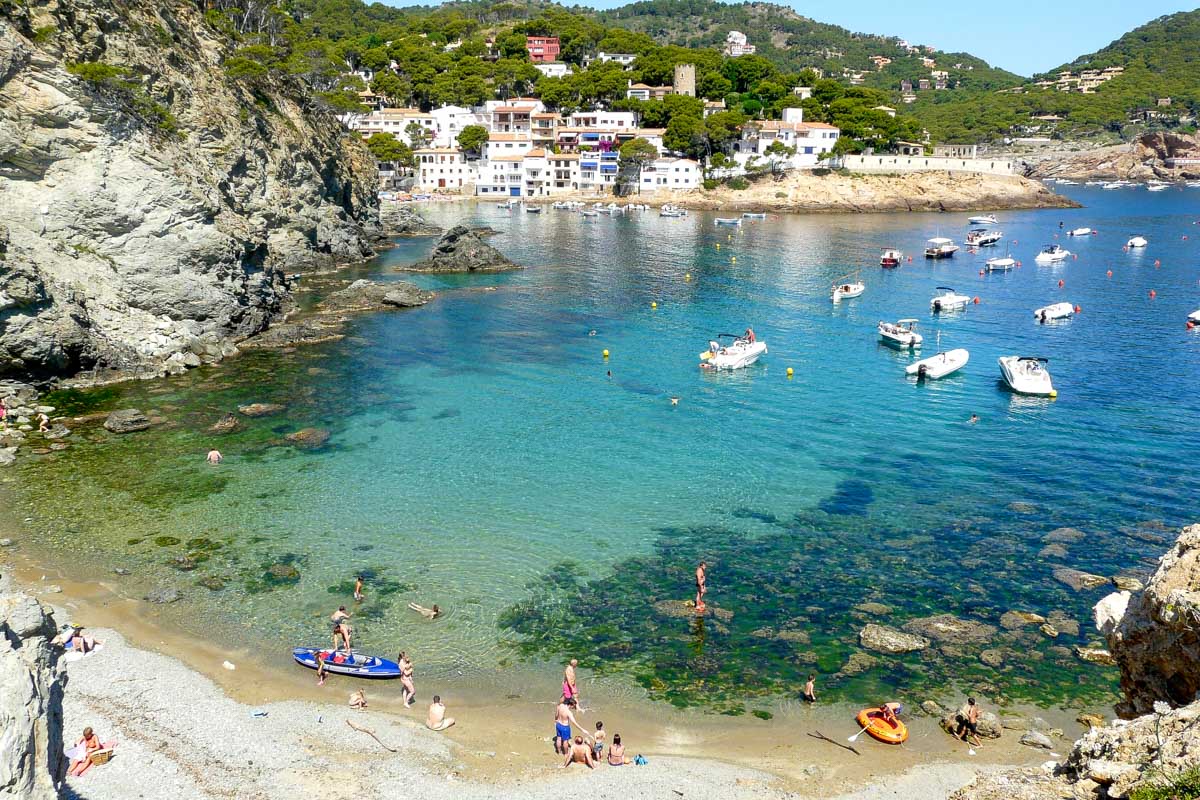 A beach in the village of Sa Tuna near Costa Brava Spain