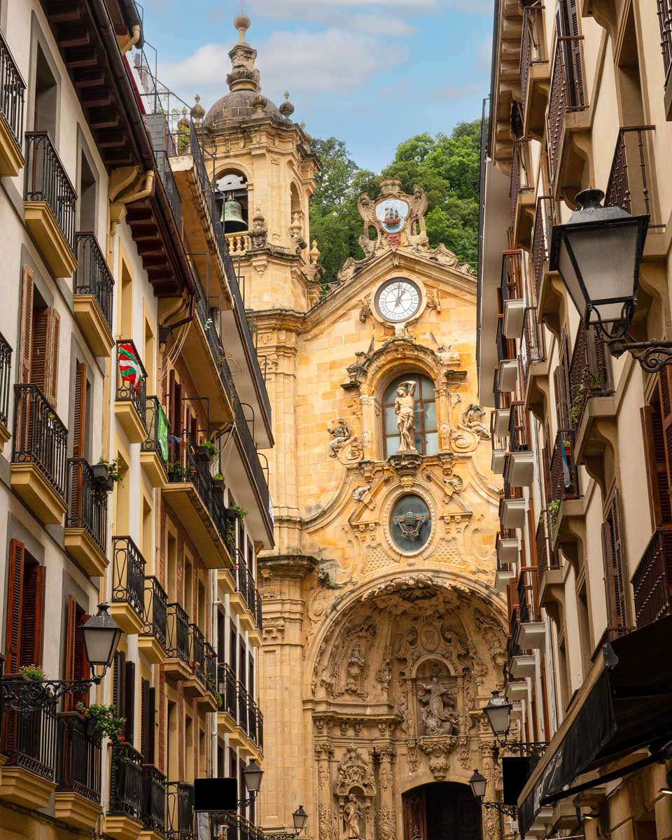 Basilica of Santa María del Coro in San Sebastian Spain