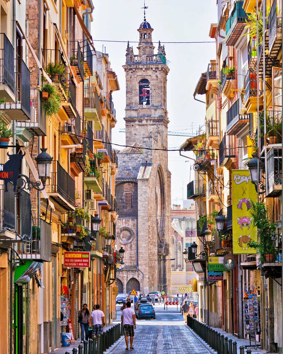 Belltown of the Valencia Cathedral in Valencia Spain