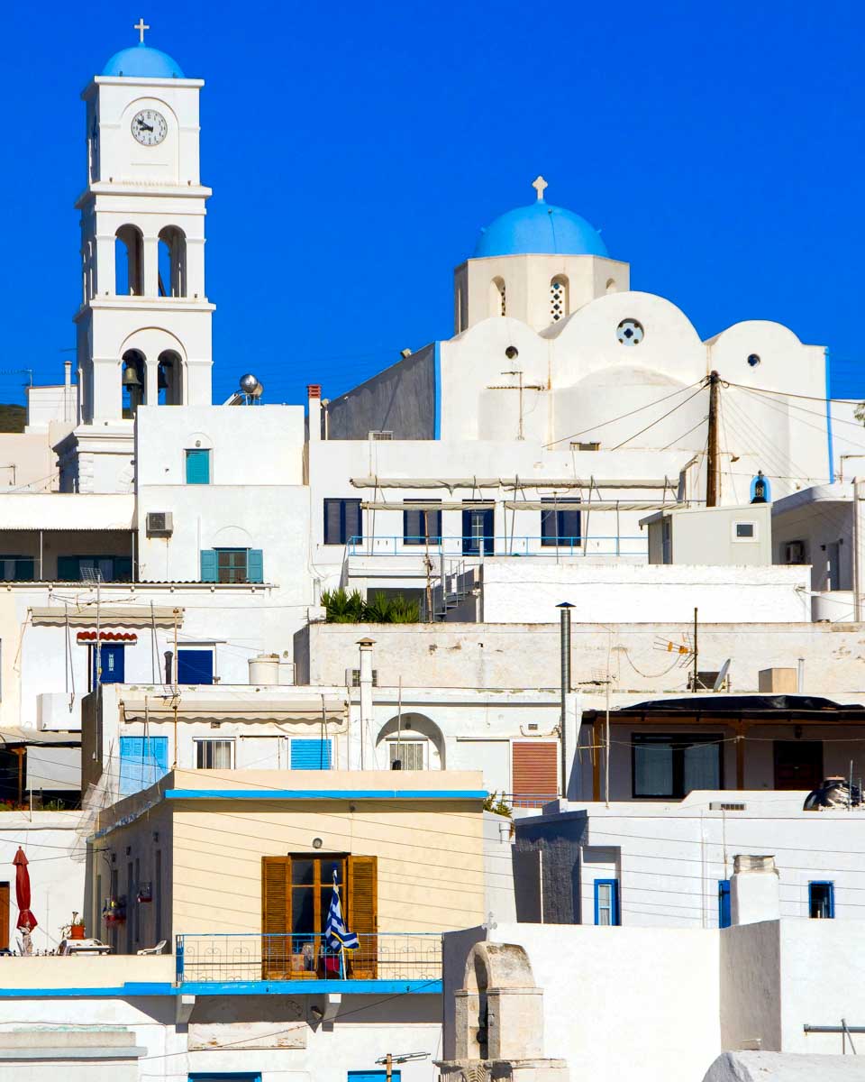 Buildings and homes in Adamas Milos Greece