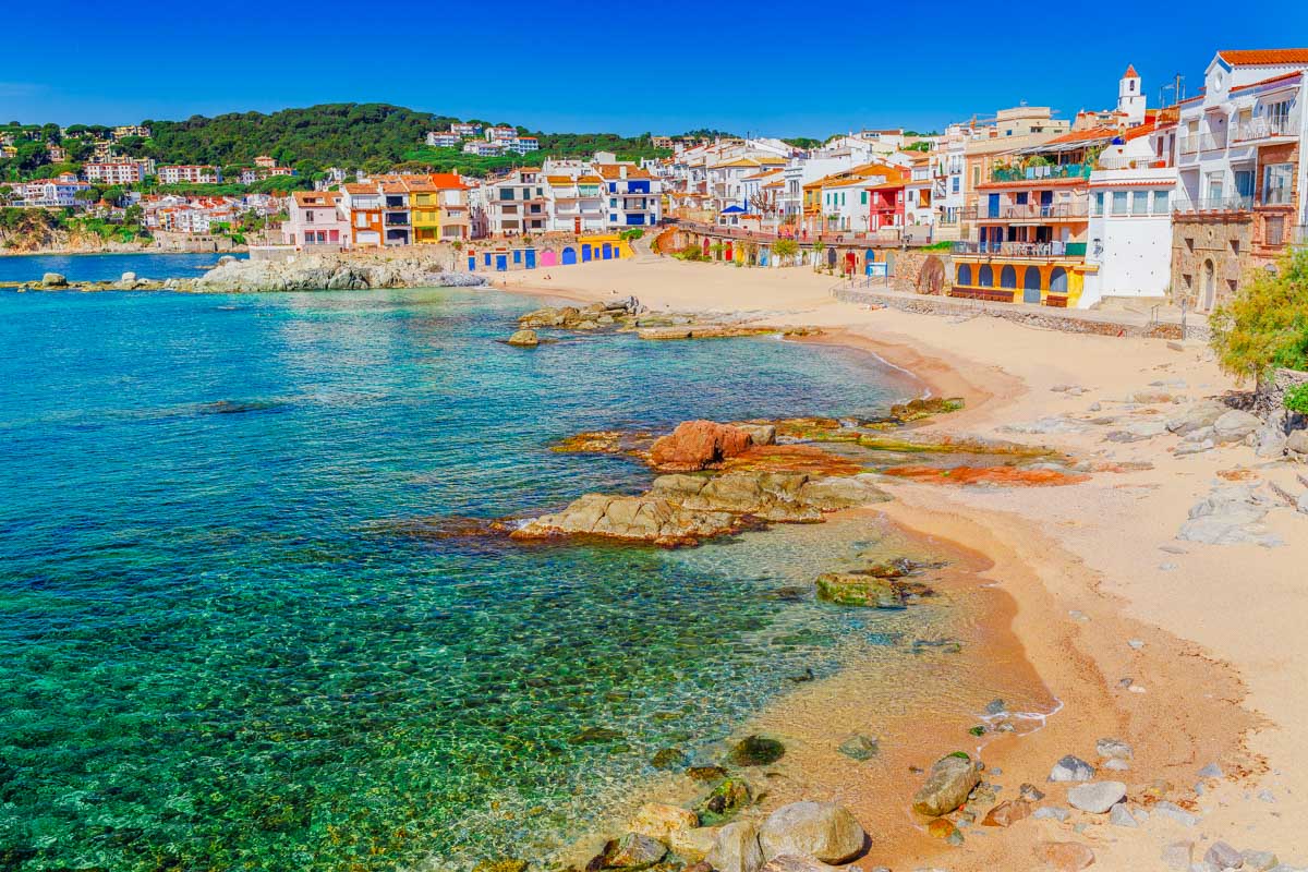 Sea landscape with Calella de Palafrugell in Costa Brava Spain