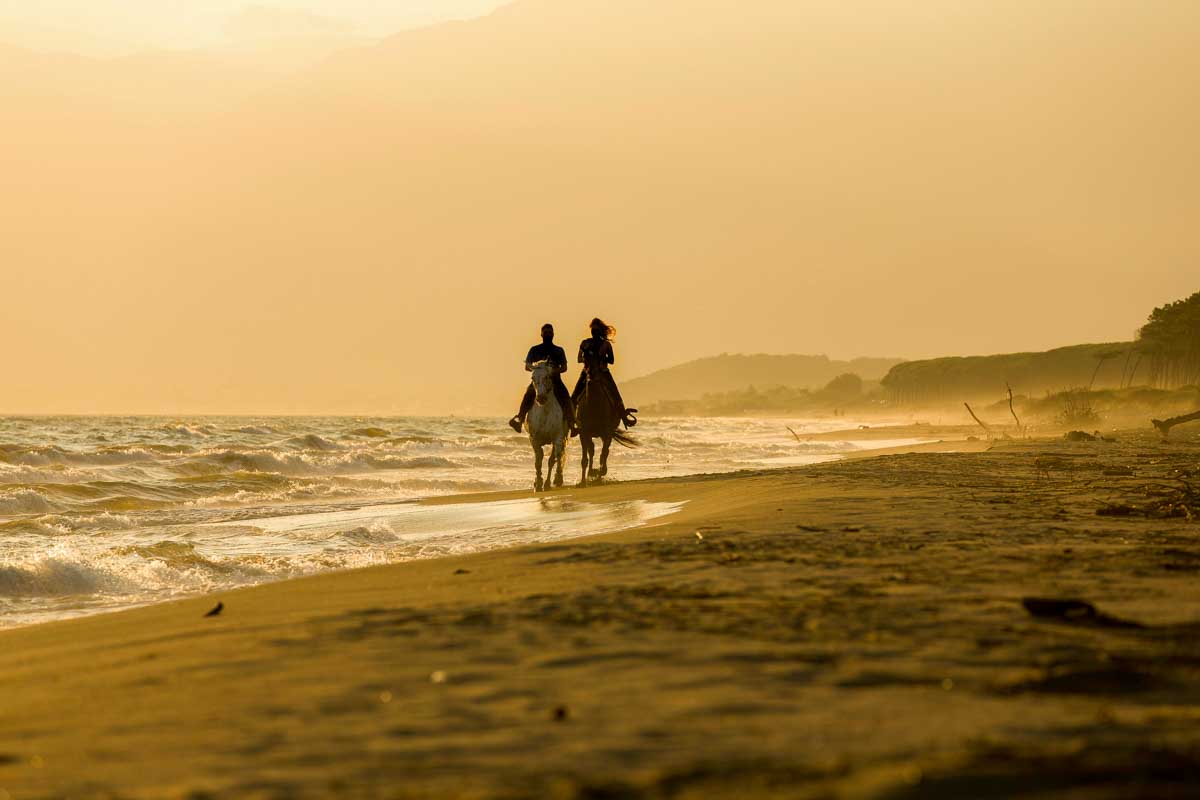 Sunset horseback ride in Sayulita Mexico