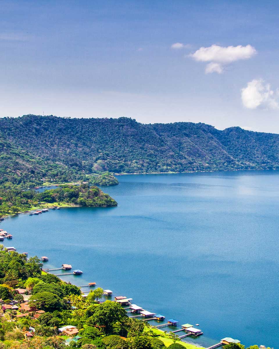 The view of Lake Coatepeque on a tour from San Salvador El Salvador