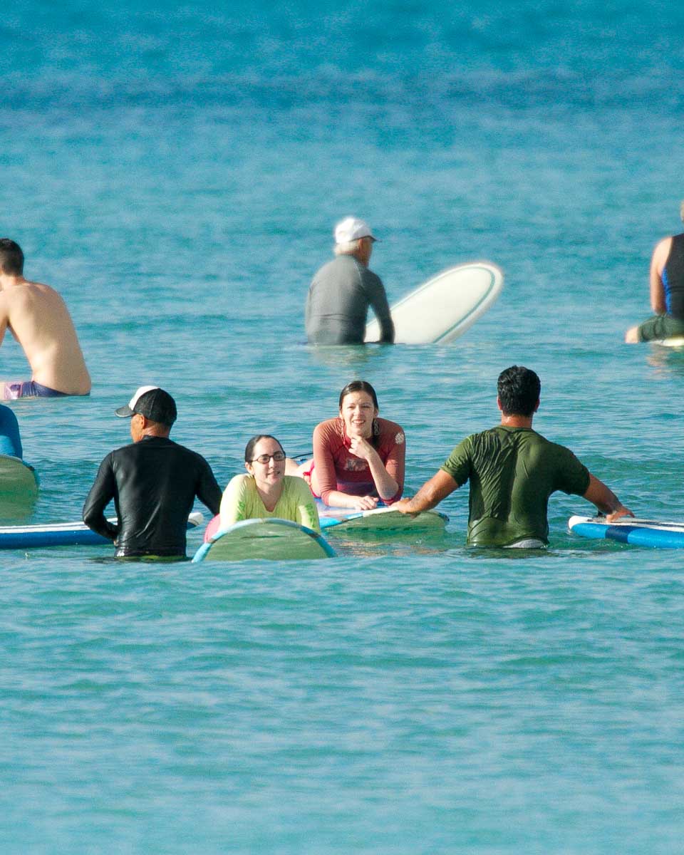 A person surfs in North Shore Oahu Hawaii (2)