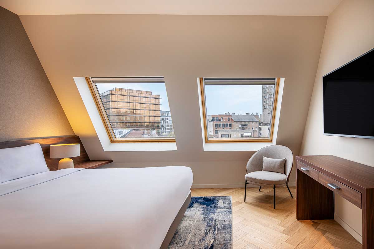 Hotel room with a view at Renaissance Brussels Hotel