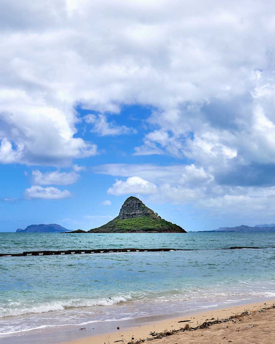 View of Chinaman's Hat on Oahu Hawaii