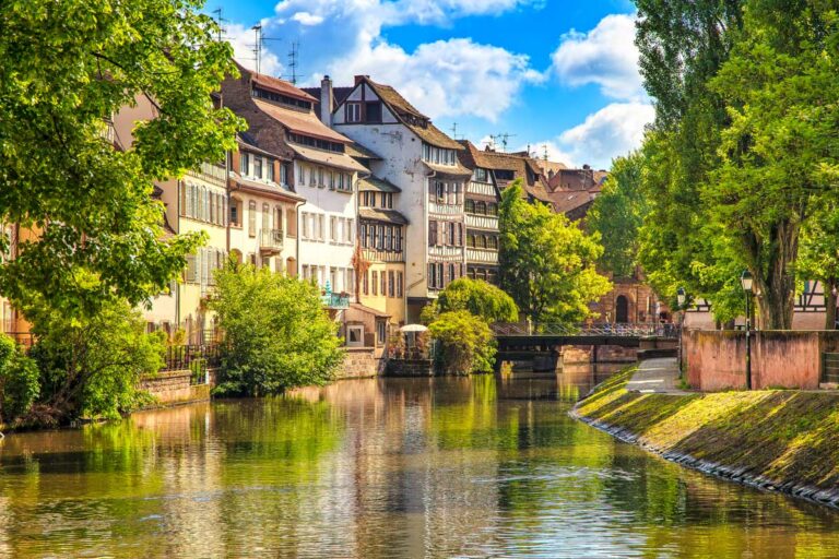 Water canal in La Petit France Strasbourg France