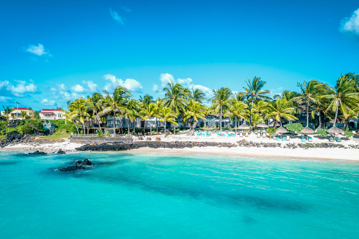 A beach at Belle Mare in Mauritius