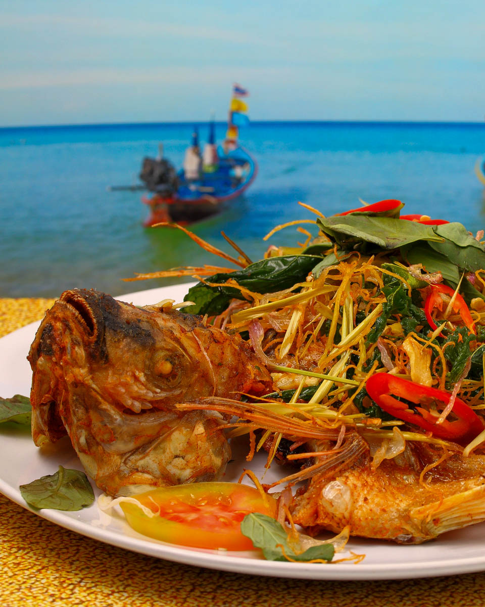 Fresh seafood eaten on a tour in Mauritius
