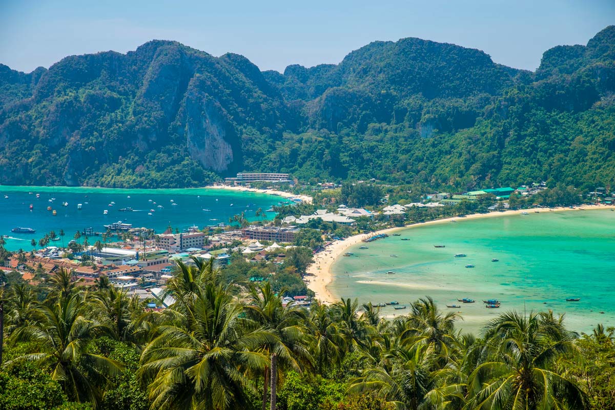 Phi Phi Island viewpoint in Thailand