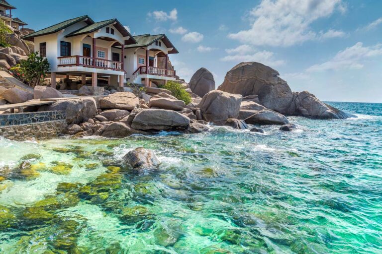 Resorts on the beach of Koh Samui Thailand